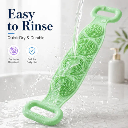 ✨🛁 Double-Sided Silicone Back Scrubber – Long Exfoliating Bath Brush