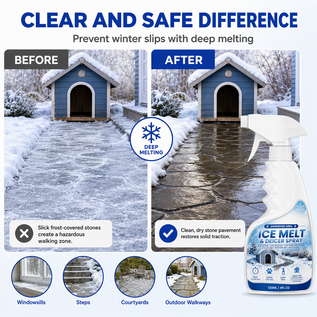 🔥Outdoor De-Icing & Snow Melting Spray – pet-safe, dissolves frost on contact. Clear steps, walkways & patios fast