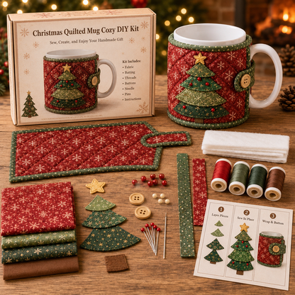 🎄 DIY Christmas Mug Cozy Sewing & Craft Kit