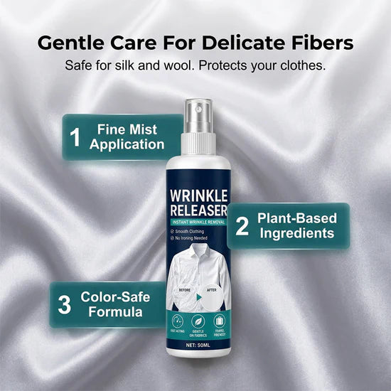 🔥Instant Wrinkle Release Travel Spray Static Free No Iron Fabric Refresher