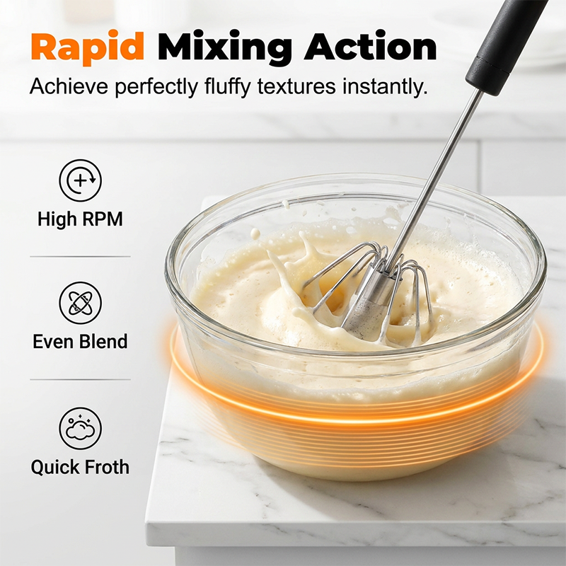 🔥 Versatile Stainless Steel Egg Beater (hands-free, easy to use)