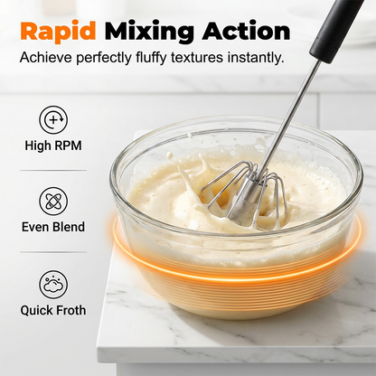 🔥 Versatile Stainless Steel Egg Beater (hands-free, easy to use)