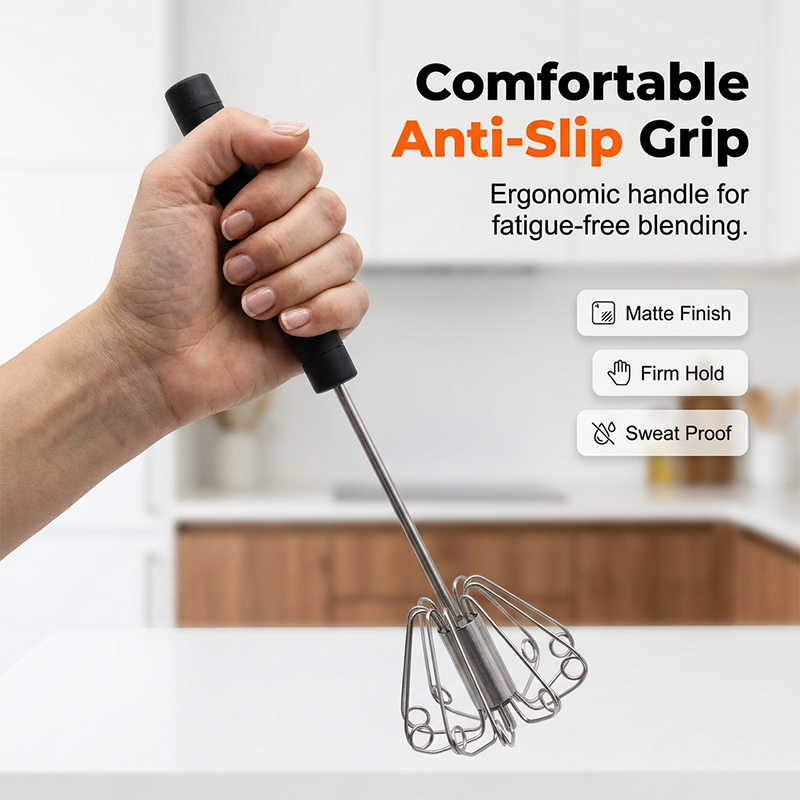 🔥 Versatile Stainless Steel Egg Beater (hands-free, easy to use)