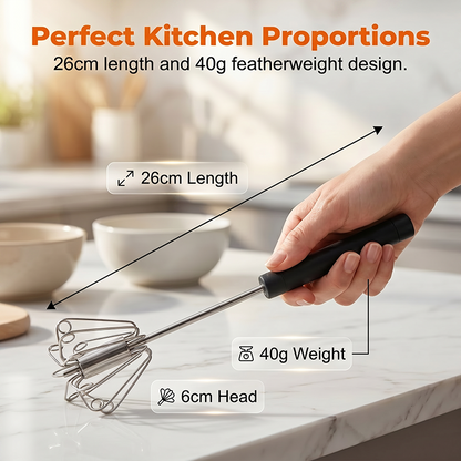 🔥 Versatile Stainless Steel Egg Beater (hands-free, easy to use)