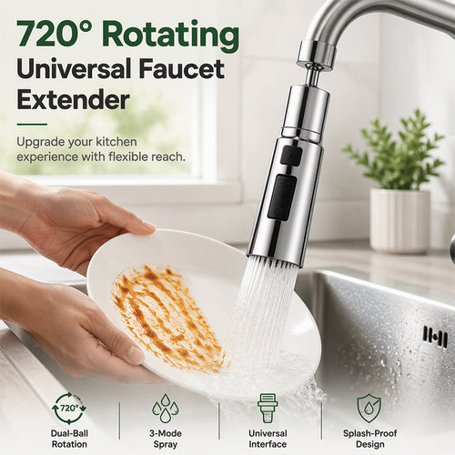 🚰 720° Rotating Faucet Extender –   22mm Connector