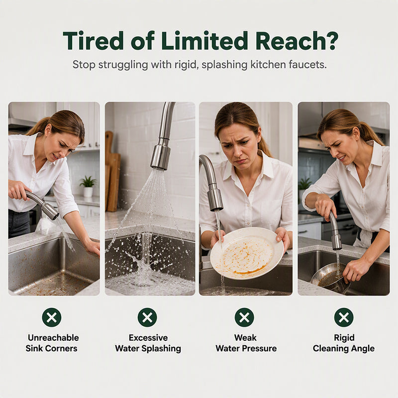🚰 720° Rotating Faucet Extender –   22mm Connector
