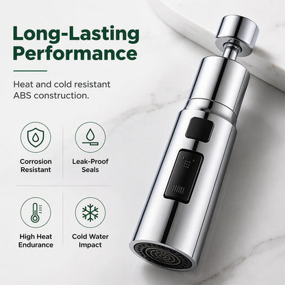 🚰 720° Rotating Faucet Extender –   22mm Connector