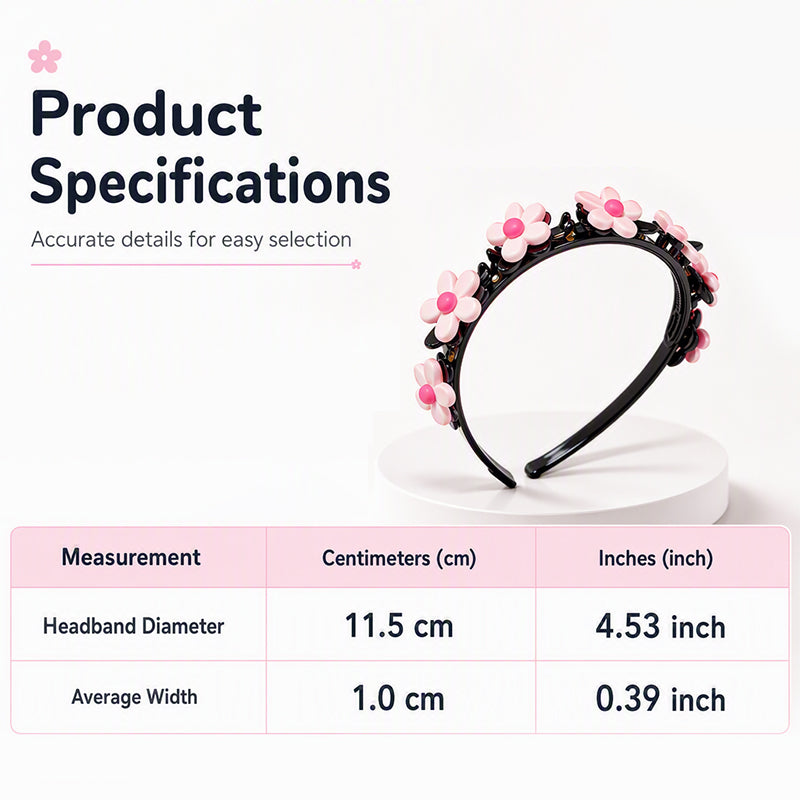 ✨ Cartoon Braiding Headband — Integrated Mini Clips, Instant Braids for Girls