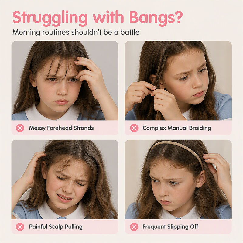 ✨ Cartoon Braiding Headband — Integrated Mini Clips, Instant Braids for Girls