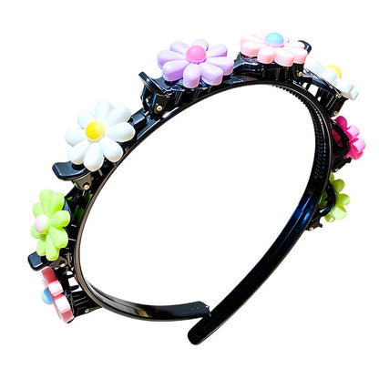 ✨ Cartoon Braiding Headband — Integrated Mini Clips, Instant Braids for Girls