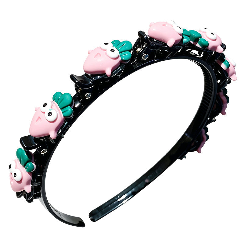 ✨ Cartoon Braiding Headband — Integrated Mini Clips, Instant Braids for Girls