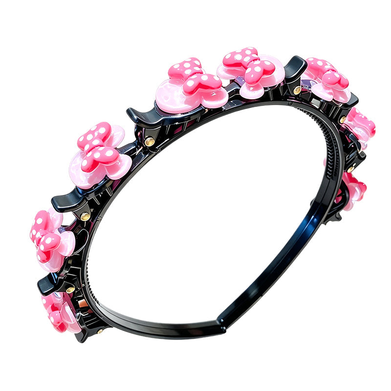 ✨ Cartoon Braiding Headband — Integrated Mini Clips, Instant Braids for Girls