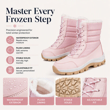 🥾Women's Waterproof Plush-Lined Mid-Calf Snow Boots🔥