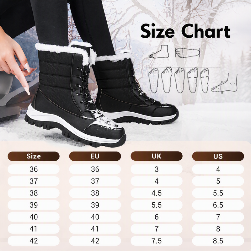 🥾Women's Waterproof Plush-Lined Mid-Calf Snow Boots🔥