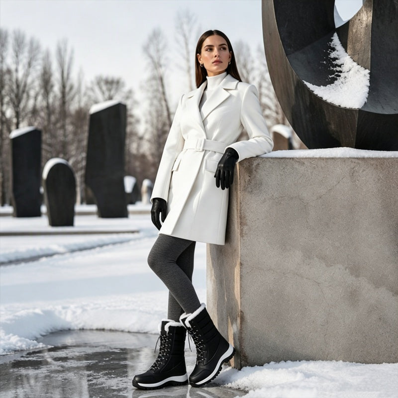 🥾Women's Waterproof Plush-Lined Mid-Calf Snow Boots🔥