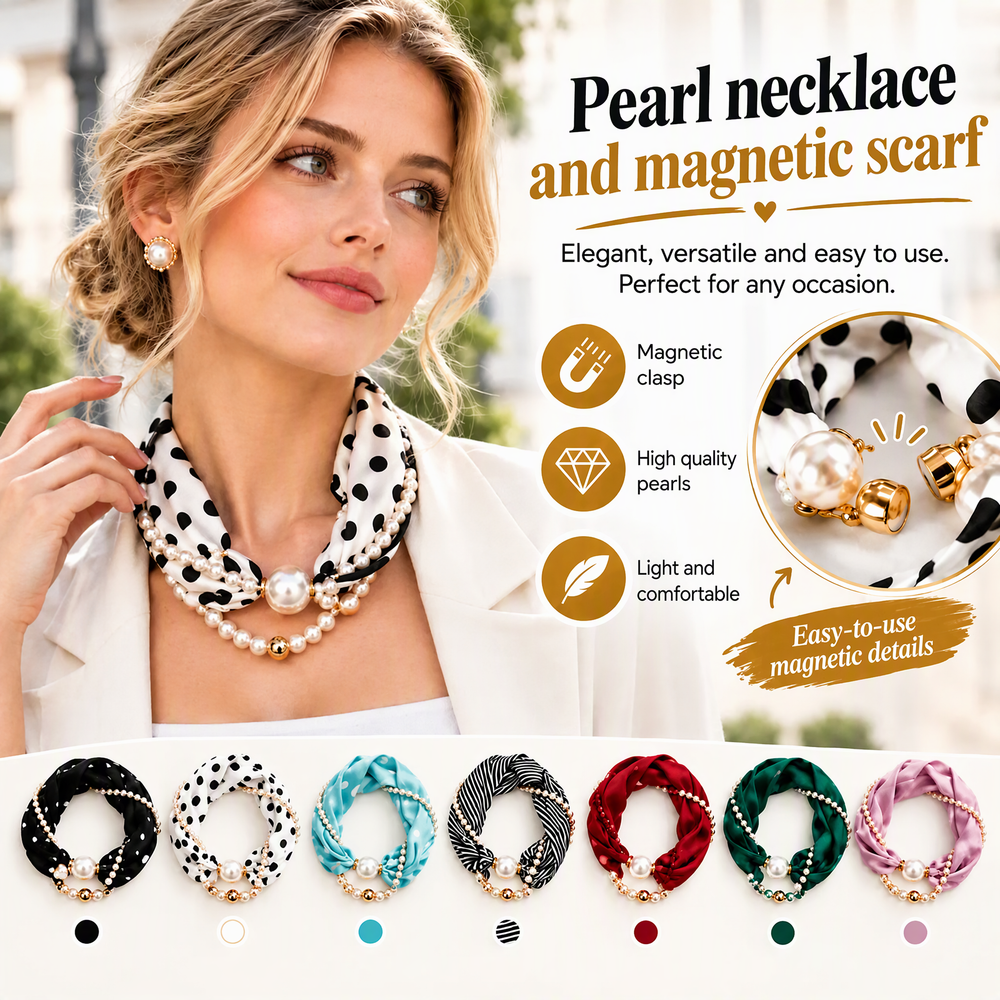 🎁🎄Christmas Sale 50% OFF!💞50K+ SOLD!✨Pearl Scarf Necklace