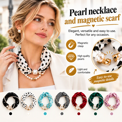🎁🎄Christmas Sale 50% OFF!💞50K+ SOLD!✨Pearl Scarf Necklace
